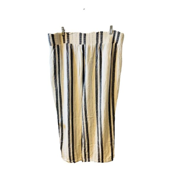 Land 'n Sea Women’s Black Wide Striped Linen Blend Wide Leg Pants Size XL - Picture 4 of 8